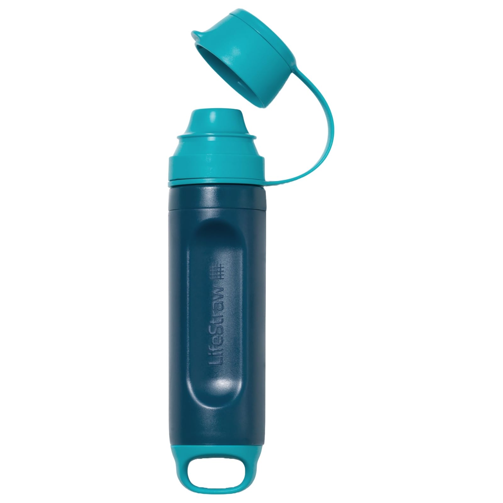 lifestraw peak series – solo personal water filter for hiking, camping, travel, survival and emergency preparedness. removes bacteria, parasites and microplastics, blue raspberry