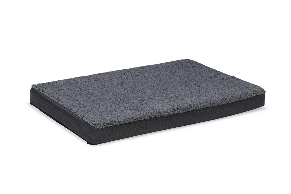 Beeztees Zira, lettino ortopedico per cani, grigio scuro, 100 x 70 x 9 cm