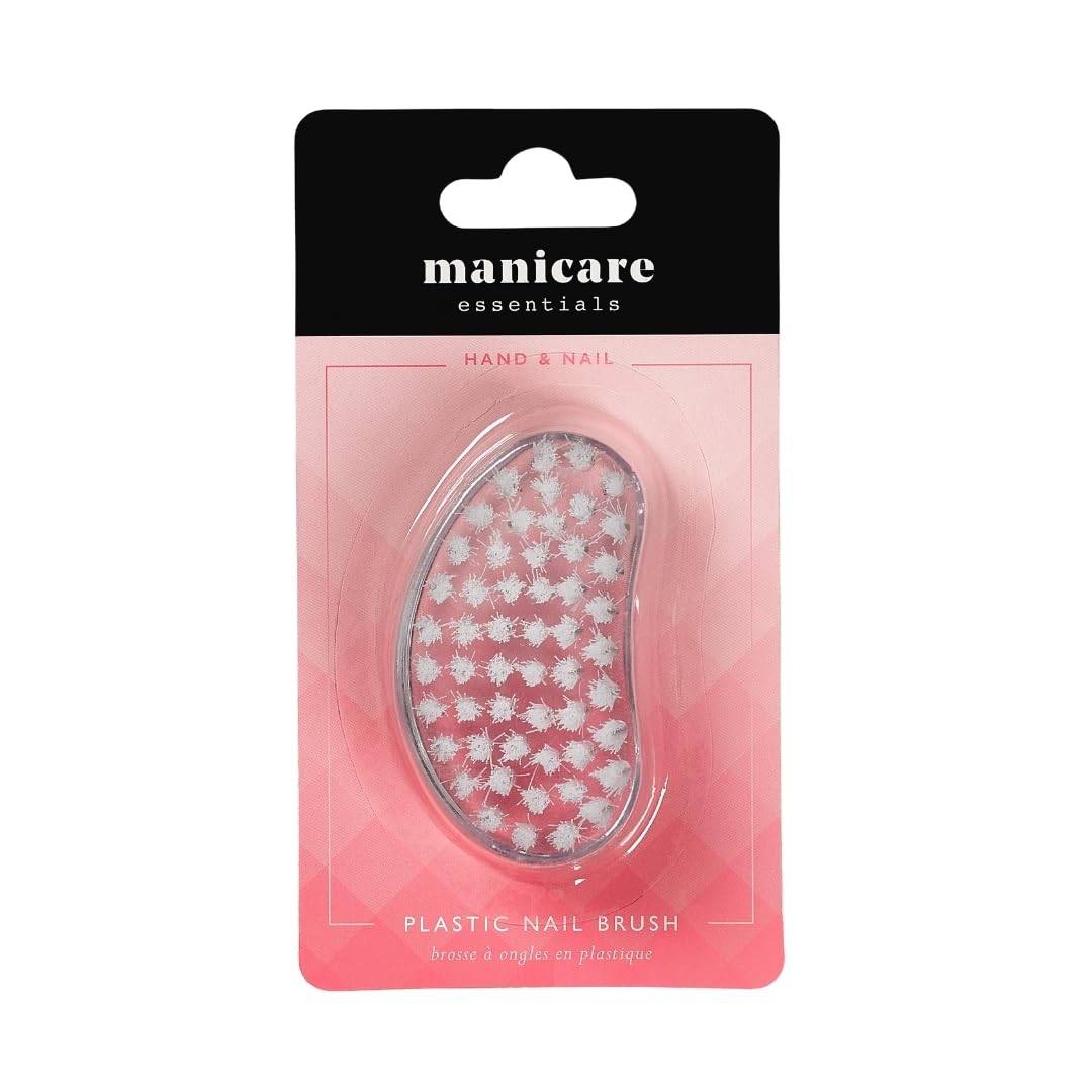 Manicare Plastic Nail Brush, Hygienic Hand And Nail Cleaning Brush, Scrubbing Brush To Clean Under Nail Dirt Grime And Grease, Firm Strong Bristles, For Use On Fingernails And Toenails
