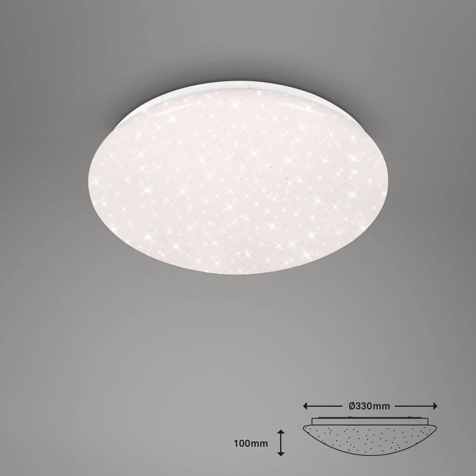 BRILONER - LED Bad Deckenlampe Smart Home, funktioniert mit Alexa, buntes RGB+W Licht, LED Deckenleuchte, LED Lampe, Badlampe, Badezimmerlampe, Küchenlampe, Feuchtraumleuchte, 33x10 cm, Weiß