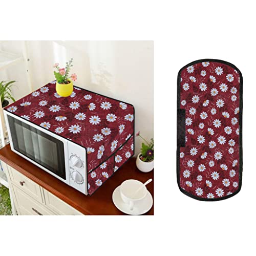 Image of Wings Star Oven Top Cover for LG 21 Litre Convection Microwave Oven MC2146BL Black - Microwave Top Cover with 4 Utility Pockets and 1 Oven Handle Cover KUM08