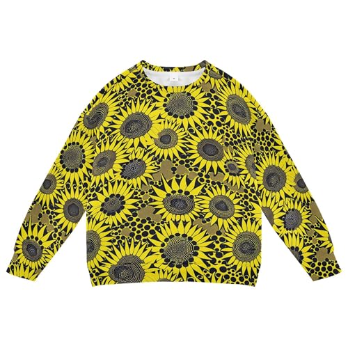 JUNZAN Sunflower Yayoi Kusama Continuous Kids Boys Pullover Hoodie Long Sleeve Sweatshirt With Hoodie Athletic 4T