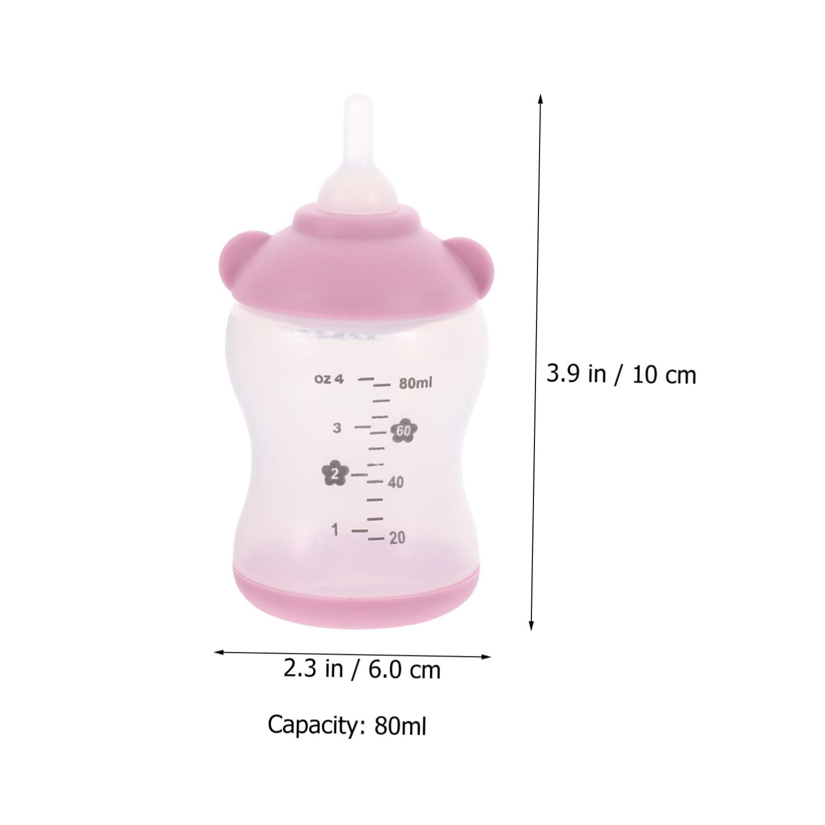 SUPVOX Pet Feeding Bottle Set 80ml Nursing Bottle Pacifiers for Kitten Puppy Scale Practical Easy to Use