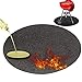 ZYFWBDZ Tapis Anti-éclaboussures de Barbecue de 26/36 Pouces, Tapis de Gril Rond sous Le Tapis de Gril, pour patios Chauffant sous Le Pont de Gril et Tapis de Protection de Patio,68x68cm