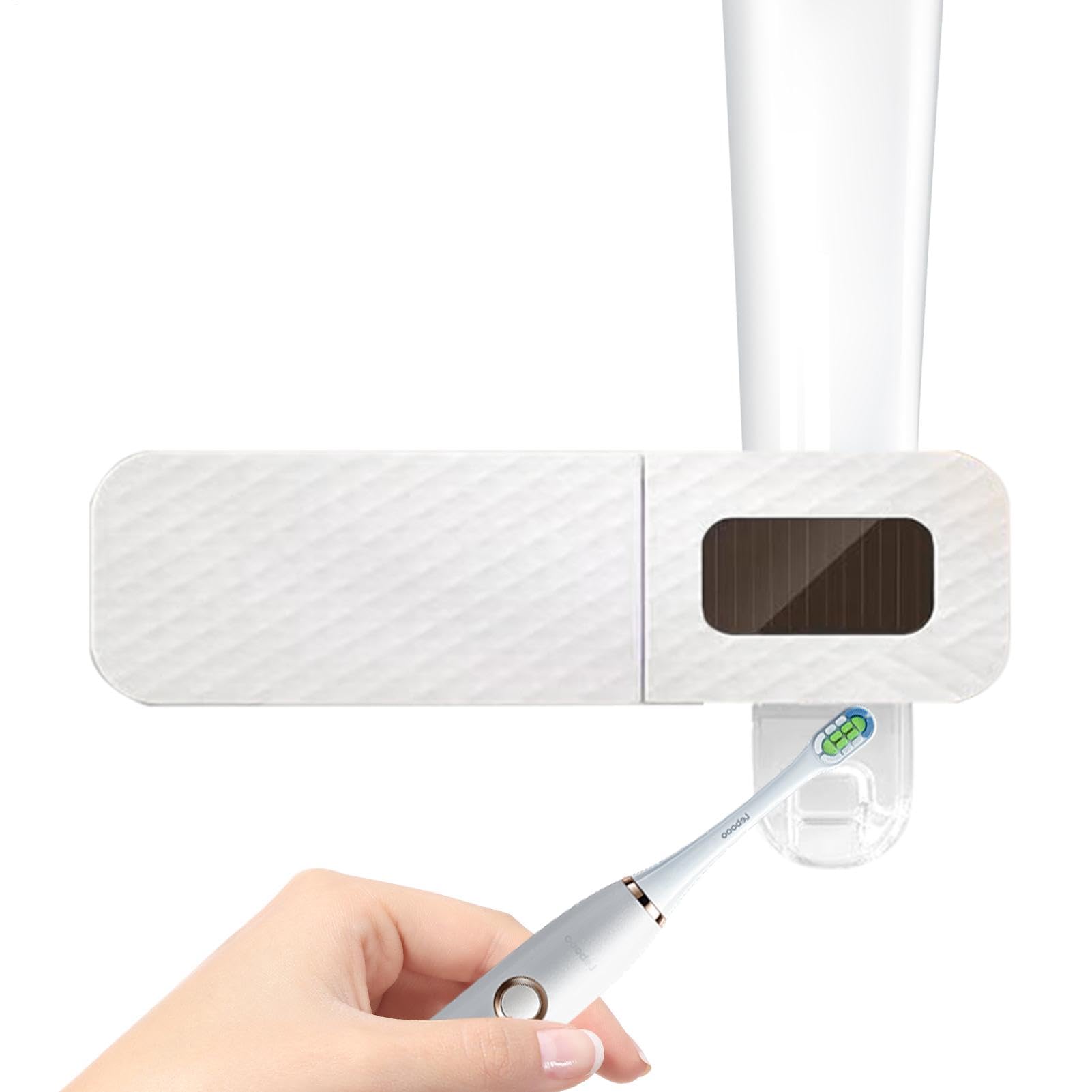Nettoyeur de brosse à dents adhésif pour une salle de bain familiale propre et ordonnée
