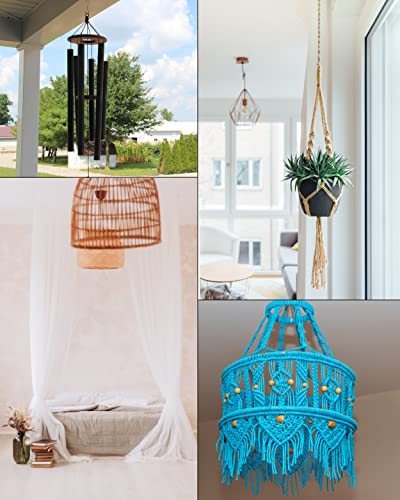 NACETURE Large Swag Hooks for Hanging Plants and Lights - Ceiling Hangers Heavy Duty for Chandelier Installation - Cavity Wall Fixing (White 2 Pack) - Image 6