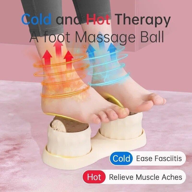 Image of Hot and Cold Foot Massage Roller for Circulation and Pain Relief | Foot & Body Massager for Muscle Relaxation, Textured Fascia Ball for Trigger Point Therapy (1Pcs)