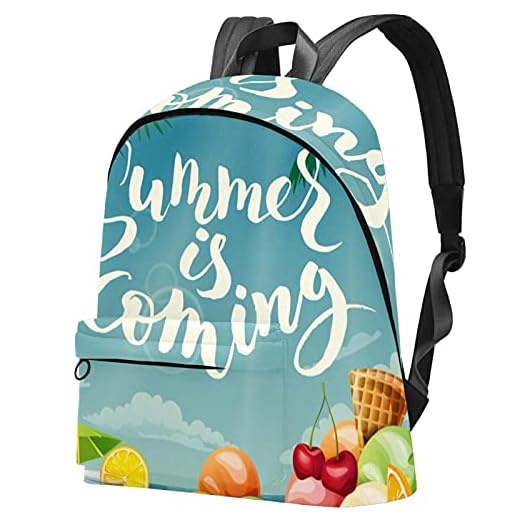 Ryggsäckar för kvinnor män resväska ryggsäck sommar mat bokväska kollage säck