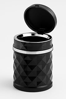 CGS Car Cigarette ashtray with LED light, suitable for all types of cars, black