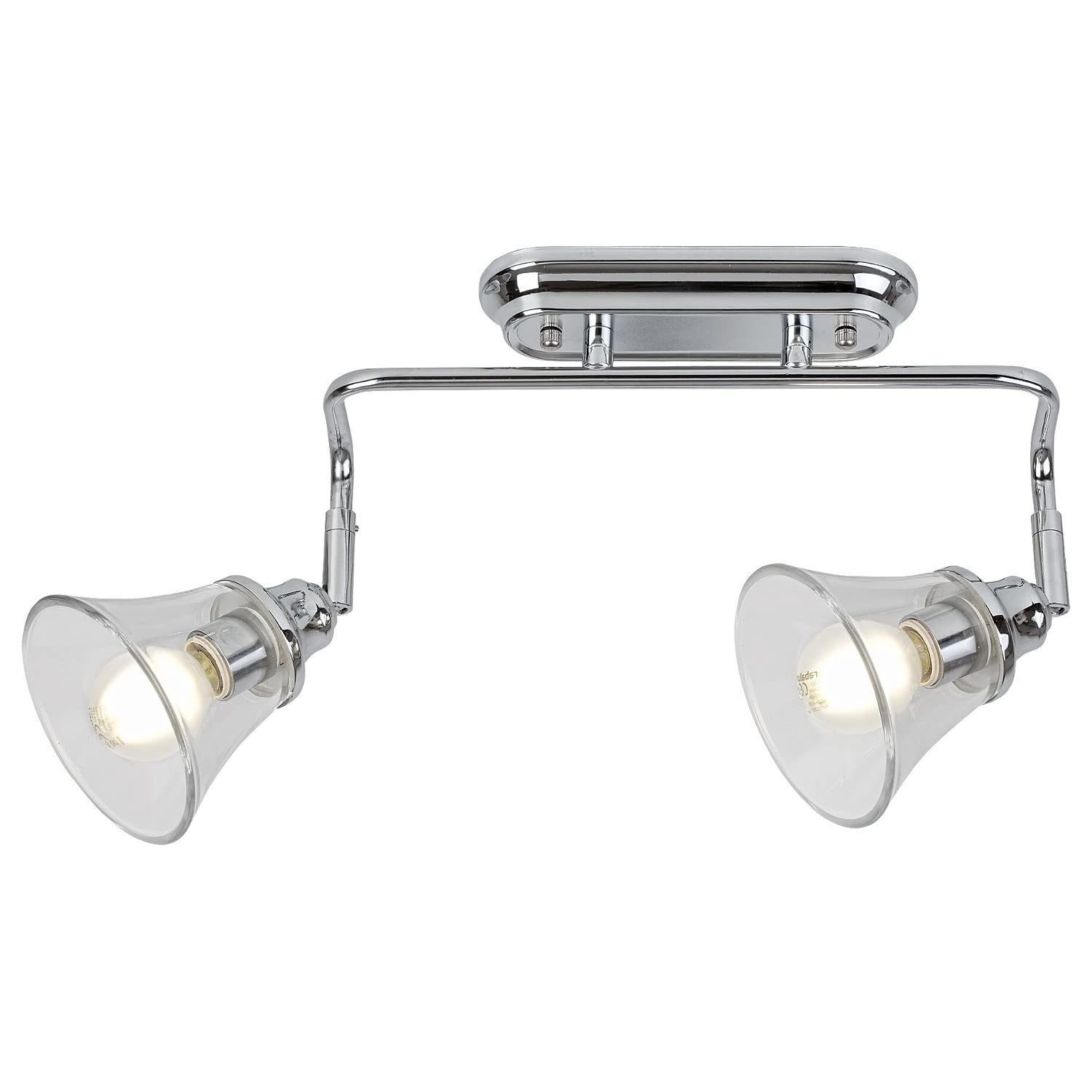 Lampada a parete/bagno Light Antoine Metal Chrom E14 2x Max 40W IP44 H: 14 cm L: 39 cm B: 18 cm Dimmabile