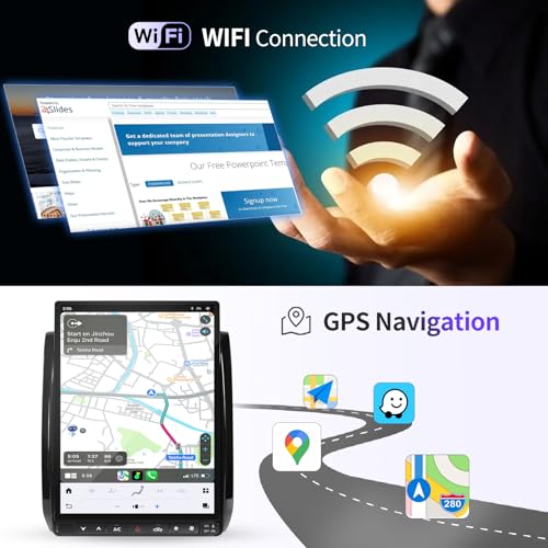 Image of Qualcomm Car Radio for Toyota Tacoma 2005-2015 Stereo Upgrade Wireless CarPlay /Android Auto 8+128G 13.8 Inch Tesla Style 2K Touch Screen with DSP GPS 4G WiFi FM /AM SWC Support Factory Backup Camera