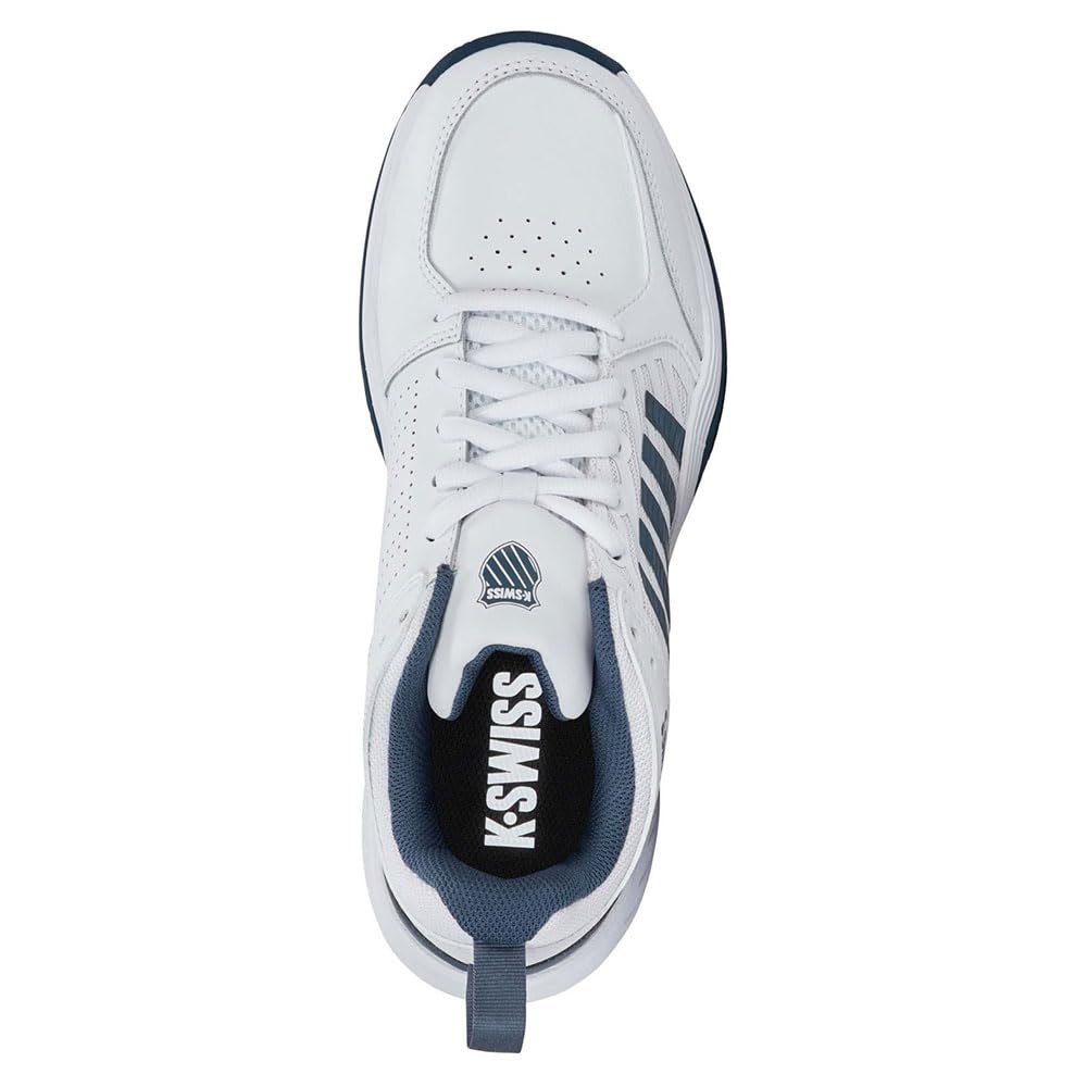 K-Swiss Court Express 2 - Tenis para Hombre, Blanco/Negro/Rojo Marte