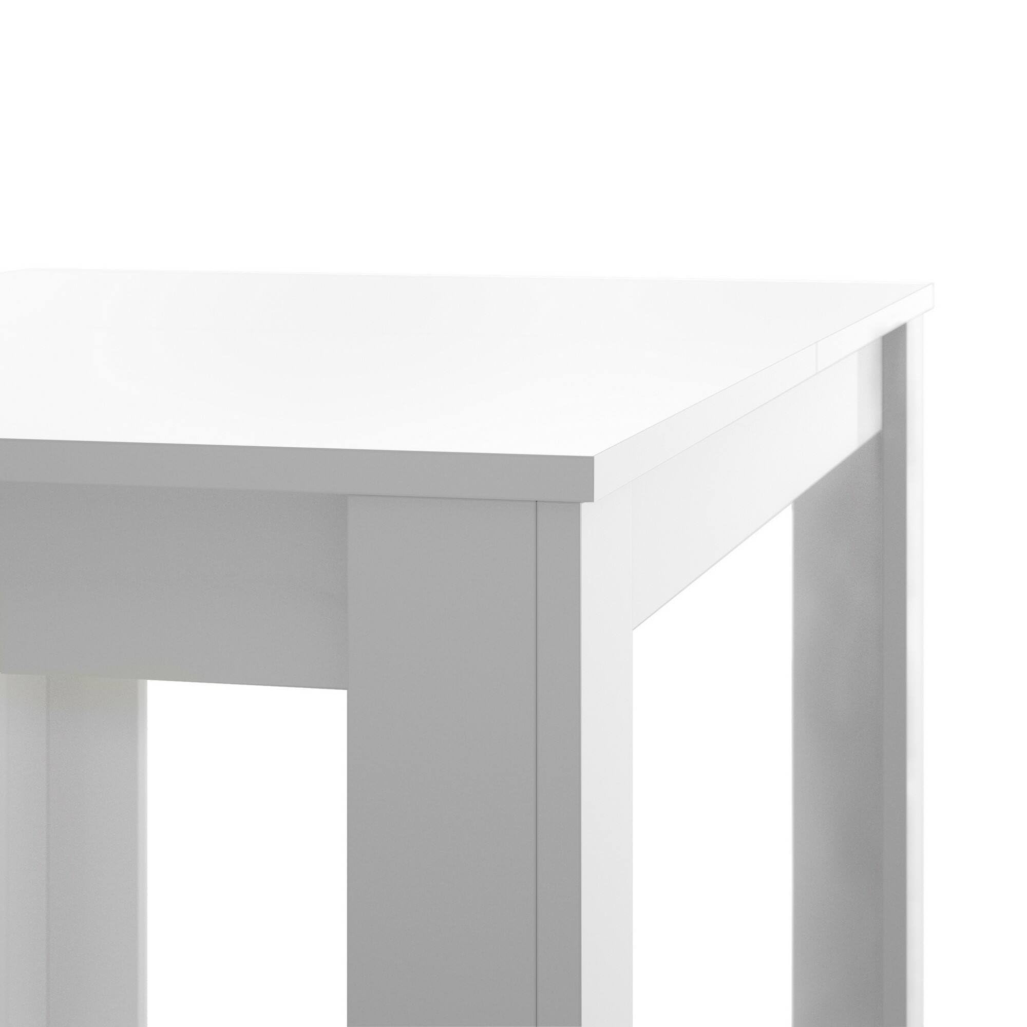 Dmora - Tavolo allungabile Caladora, Consolle con allunghe, Tavolo da pranzo multiuso, Ripiano estensibile da cucina, 190x90 h77 cm, Bianco lucido