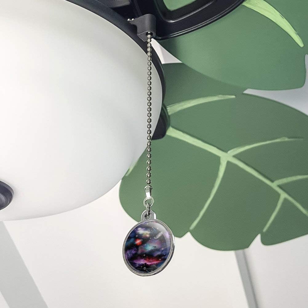 GRAPHICS & MORE Space Galaxies Nebula Shooting Stars Pattern Ceiling Fan and Light Pull Chain