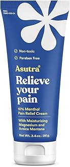 ASUTRA Muscle Pain Relief Cream 3.4 oz | Cooling Menthol with Moisturizing Magnesium and Arnica Montana Oil