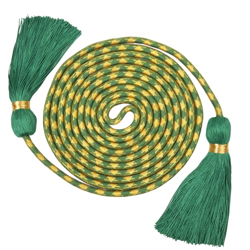 Image of Needzo Green Cincture for Albs Liturgical Rope Belt for Priests, Deacons and Bishops, Religious Catholic Vestment Accessories, 169 Inches Long