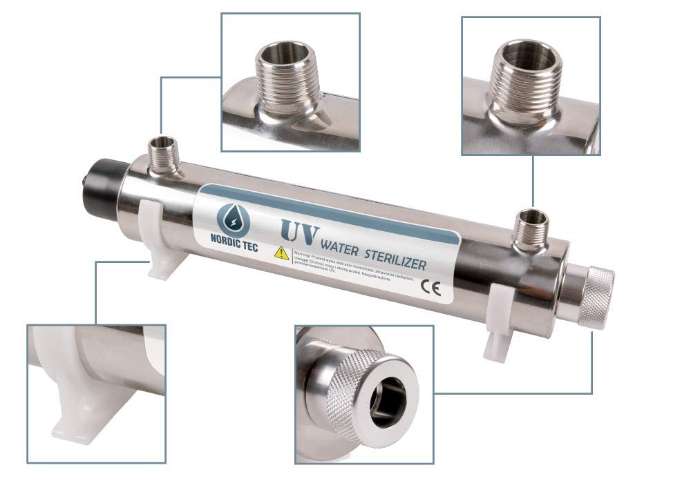 Esterilizador UV Ultravioleta de acero inoxidable 55 W Filamento HQ
