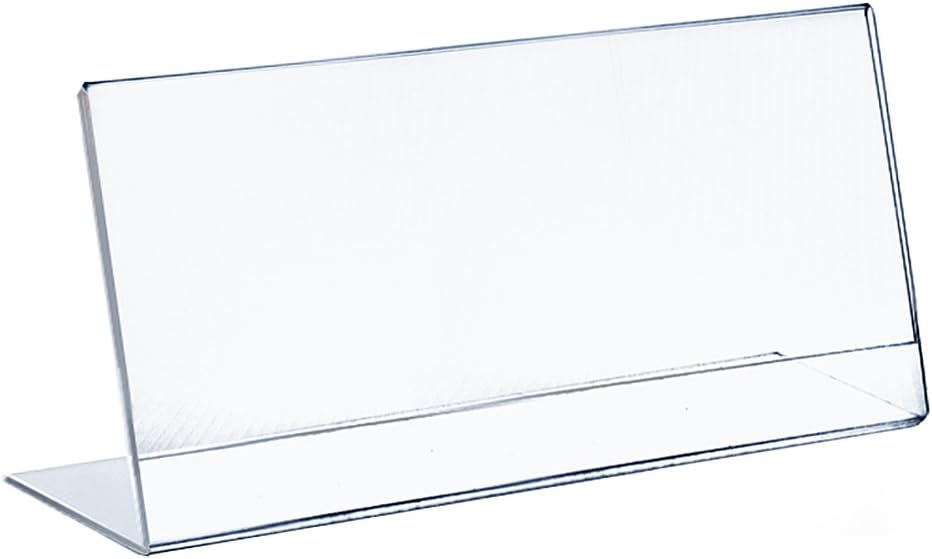 Azar Displays 112739 2.5" W x 3.5" H Vertical L-Shaped Sign Holder -10pk : Office Products