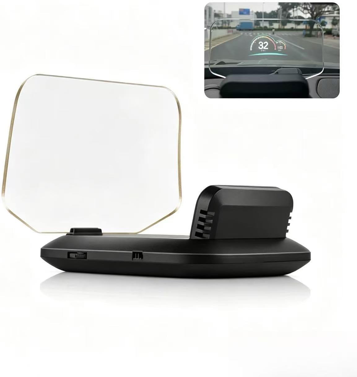 1Pc Car HUD Head Up Display Projector for Dodge Charger 2015-2024, OBD2 GPS Smart Speedometer Gauge Advanced Digital Windshield Screen