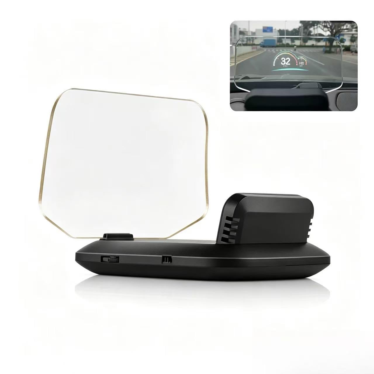 1Pc Car HUD Head Up Display Projector for Toyota Camry 9th 2025, OBD2 GPS Smart Speedometer Gauge Advanced Digital Windshield Screen