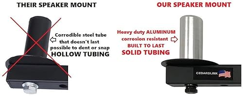 Cedarslink Pa Speaker Wall Mount Brackets - 2 Pro-Audio Stands Post Holder Dj Stage Aluminum Peg Mount! Over 200 Lb. Capacity! #TOP5