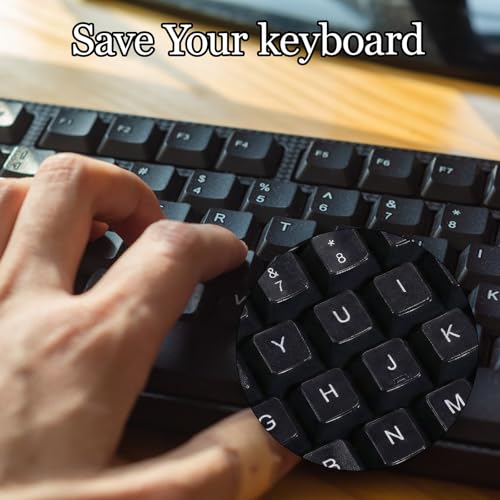 4PCS Stickers de Teclado Universal en Inglés Negro miniatura 5
