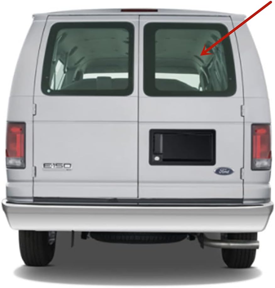 Stationary Back Window Back Glass Passenger Right Side Compatible with Ford Econoline 1992-2016 Models