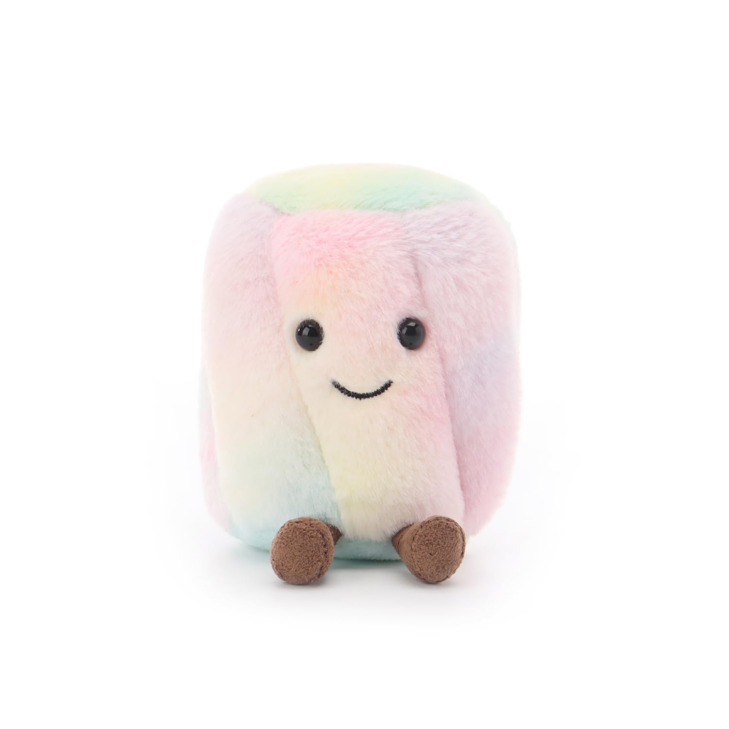 Apricot Lamb Colorful Marshmallow Delicious Cotton Candy Food Plushies Stuffed Animals for Kids, Soft Cute Plush Toys for Baby Girl and Boy, 4 Inches