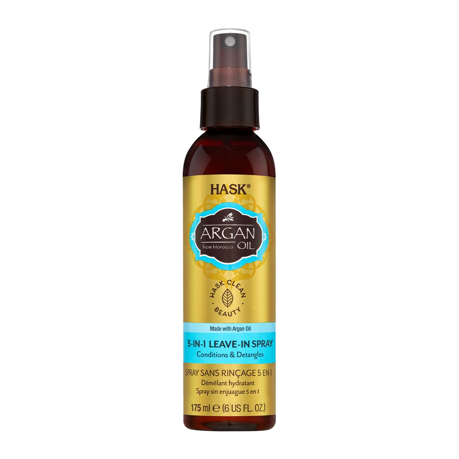 Argan Oil 5-In-1 Leave In Conditioner Spray 175Ml For All Hair Types, Color Safe, Gluten, Sulfate, Paraben