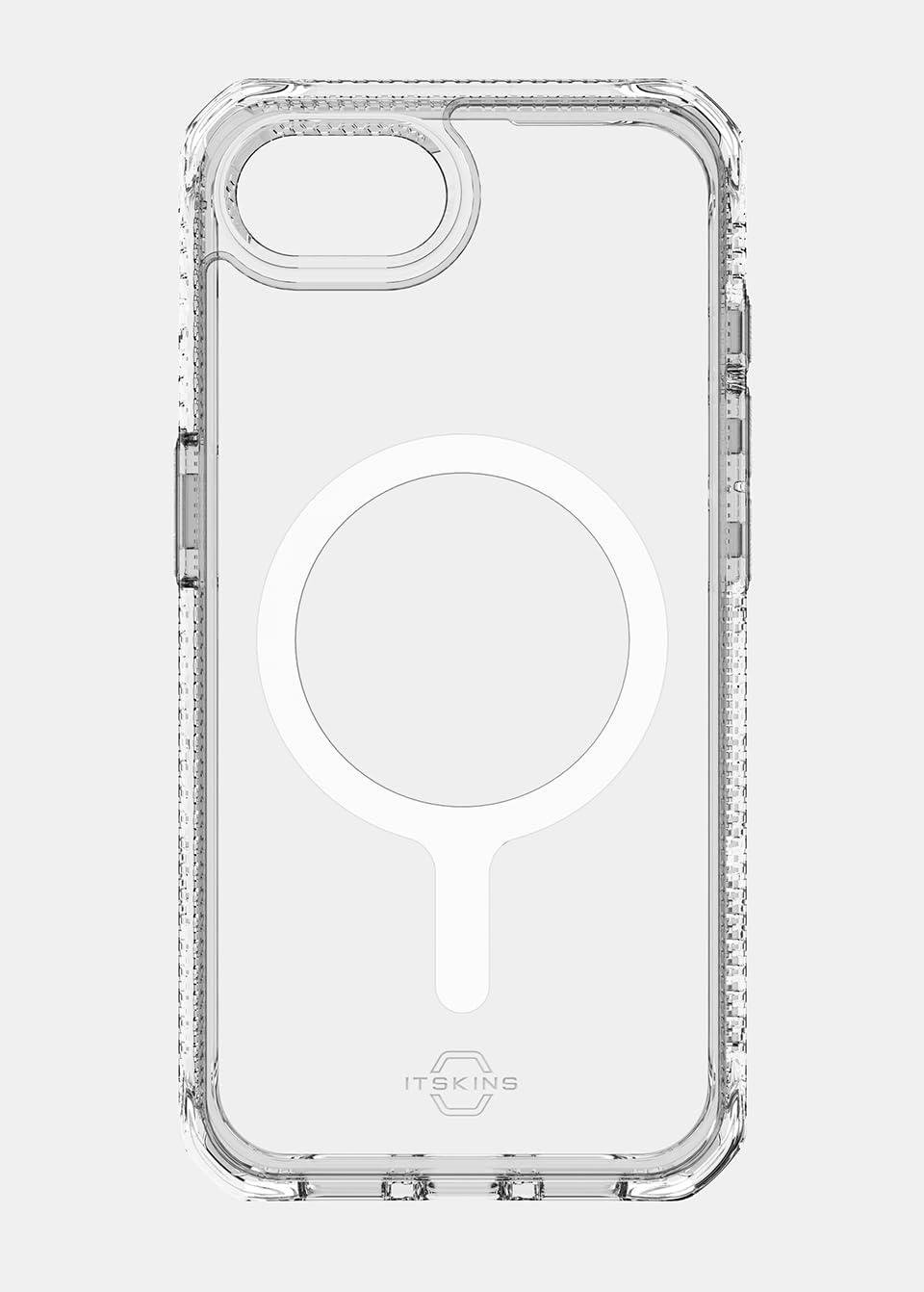 ITSKINS Hybrid R // Clear Magnetic Protective Phone Case for iPhone 17e / 16e, Compatible with MagSafe, Slim Hybrid Case, Anti-Yellowing, Military Shockproof Cover - Transparent