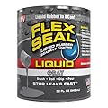 Flex Seal Liquid, 32 oz, Gray, Liquid Rubber Coating Sealant, Waterproof, Flexible, Breathable, and UV Resistant, Roof Repair, Basements, RV, Campers, Trailers, Marine, EPDM, Masonry