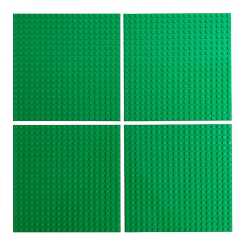 Image of Classic Baseplate - Building Kit for Toddlers & Kids - 20 x 20 Studs - 6.3 x 6.3 inches - Pack of 4 Baseplates - Compatible with Major Brands