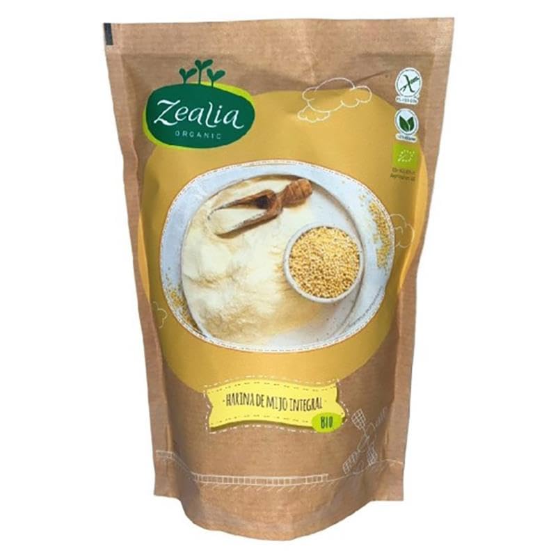 Harina de Mijo Integral Bio 500g | Sin Gluten y Ecológica | Apta para Veganos | Ideal para Panes, Repostería y Cocina Saludable