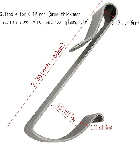 Miniatura 2 de 20 ganchos en S de aleación de zinc resistentes, en forma de J, colgantes, accesorios de estantería de alambre