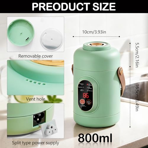 Marmite Electrique, Marmite de Voyage 800ml Cuiseur Ramen Hot Pot Portable Antiadhésif PoêLe Multifonctionnelle pour Faire des Soupes, du Riz, Du Thé, Du Porridge – Image 3