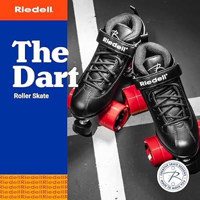Riedell Dart Roller Skates for Men and Women - Colorful, Ultra-Durable Speed Skate with Precision Fit and Matching Color Wheels, Roller Skates