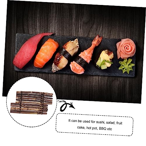 Plato para sushi Garneck mediano de plástico café miniatura 6