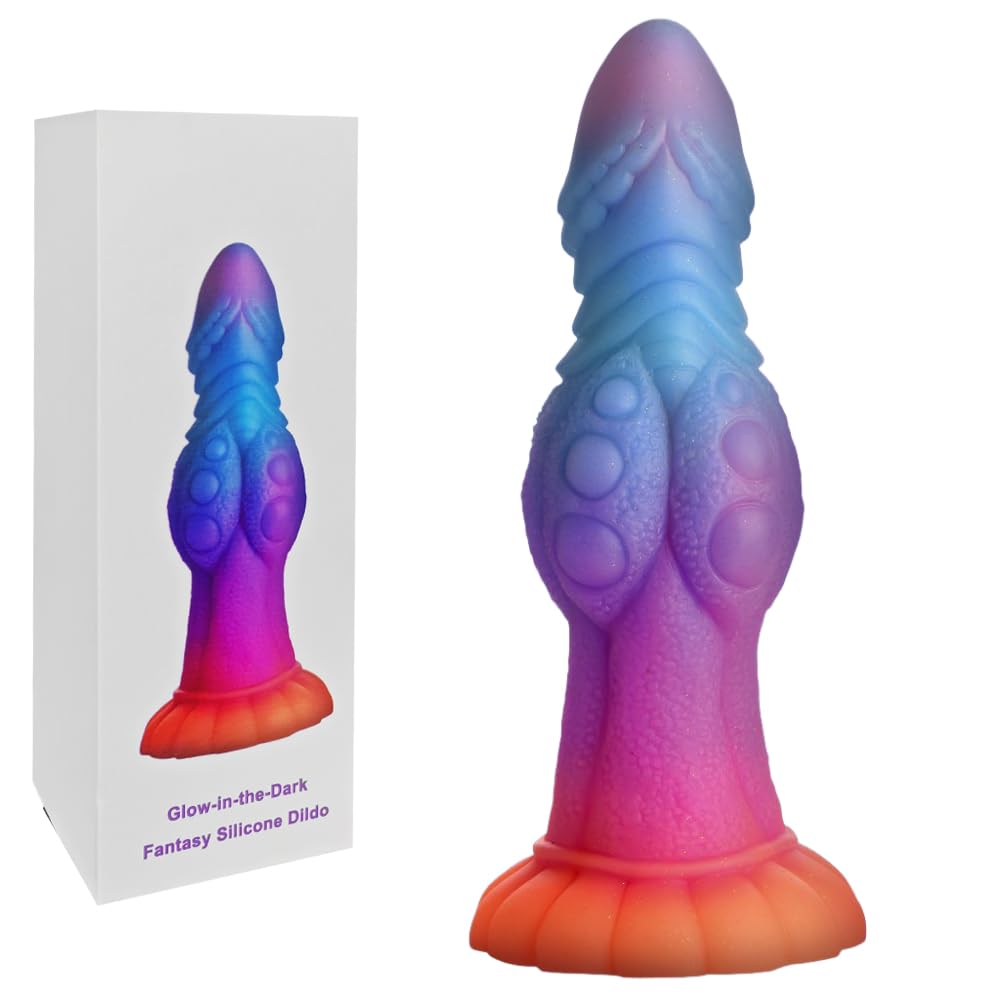 BeHorny Dildo Sex Toy, Liquid Silicone Alien/Octopus Tentacle/Dragon Dildo with Suction Cup
