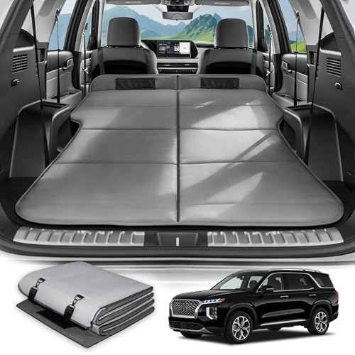 Image of Car Bed for Hyundai Palisade, Foldable Non-Inflatable Soft Foam Camping Mattress, Thickened Portable SUV Trunk Sleeping Pad, Air Mattress Upgrade for Camping & Travel Essentials, Outdoor Bed