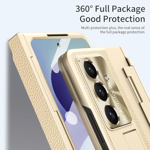 Coque luxe Samsung Galaxy Z Fold 8 protection intégrale or clair - 4