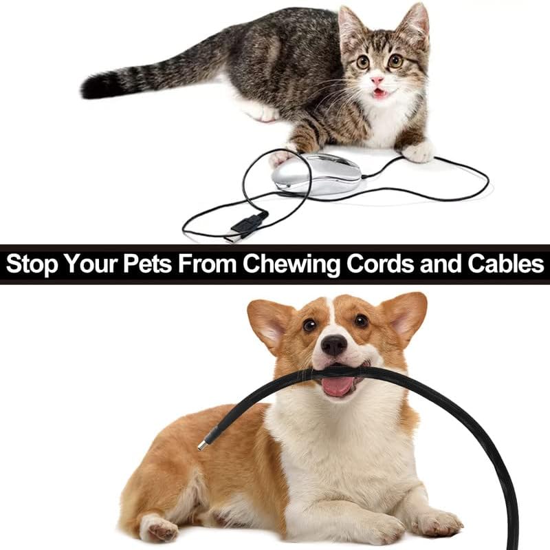 Miniatura 4 de Telar de alambre trenzado expandible PET de 12 pulgada para cable de envoltura de cable, tubo protector de alambre de 100 pies, rojo y negro