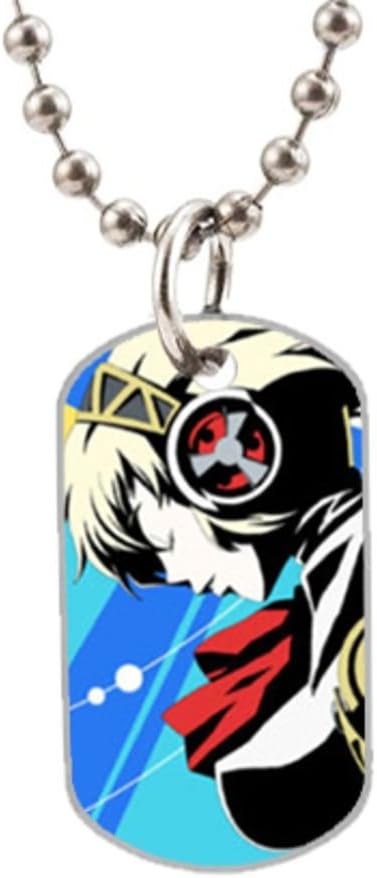 Persona 3 Aegis - Unique Design oval dogtag (Large Size)and Includes 30" Aluminum Bead Chain