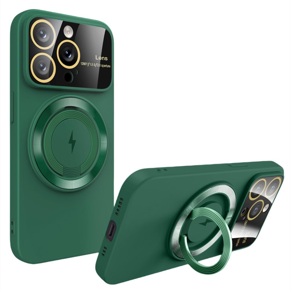 Coque magnétique iPhone 14 Pro Max avec bague de charge et protection objectif complète