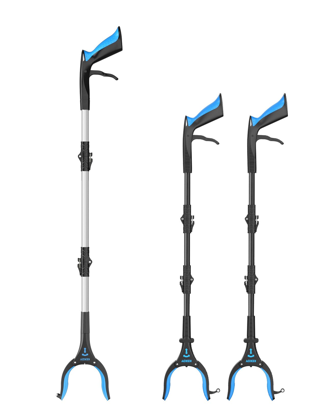 Kekoy2 Pack 32inch Grabber Reacher Tool with Light with 40inch Grabber Reacher Tool