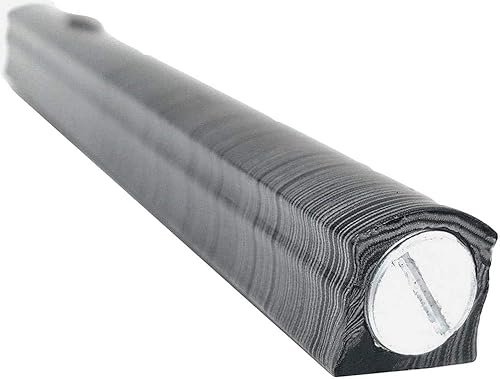 Miniatura 4 de Funda Mezuzah clásica de aluminio negro con rayas grises plateadas, 5 pulgadas