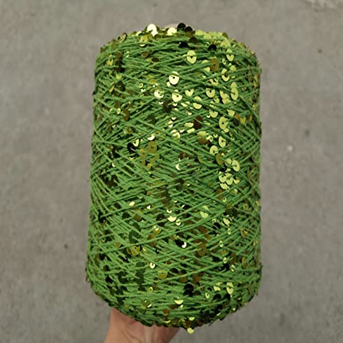 1 Piece*100G Cotton Yarn + 6Mm And 3Mm Sequins Yarn For Hand Knitting Paillette Sparkling Colorful Glistening #TOP28