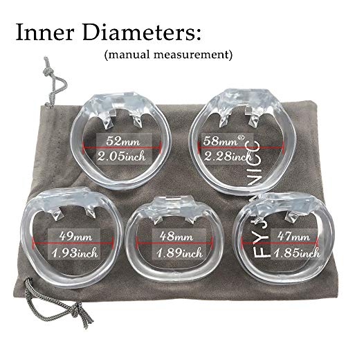 Image of HT-V4 Chastity Cage for Men | 5 Adjustable Wide Rings & 6 Colors | Beginner-Friendly | Adult Sex Toy with Sizing Guide (Black, Maxi)