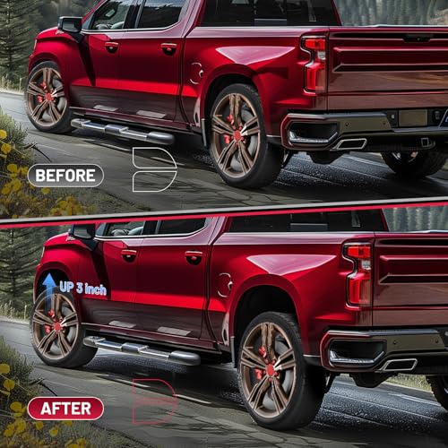 Image of BDFHYK 3 inch Front Leveling Lift Kits Compatible with 1999-2007 Chevy Silverado 1500 4WD, GMC Sierra 1500 4WD, Dynofit 1-3 Inch Adjustable Suspension Leveling Lift Kits for Tahoe 1500