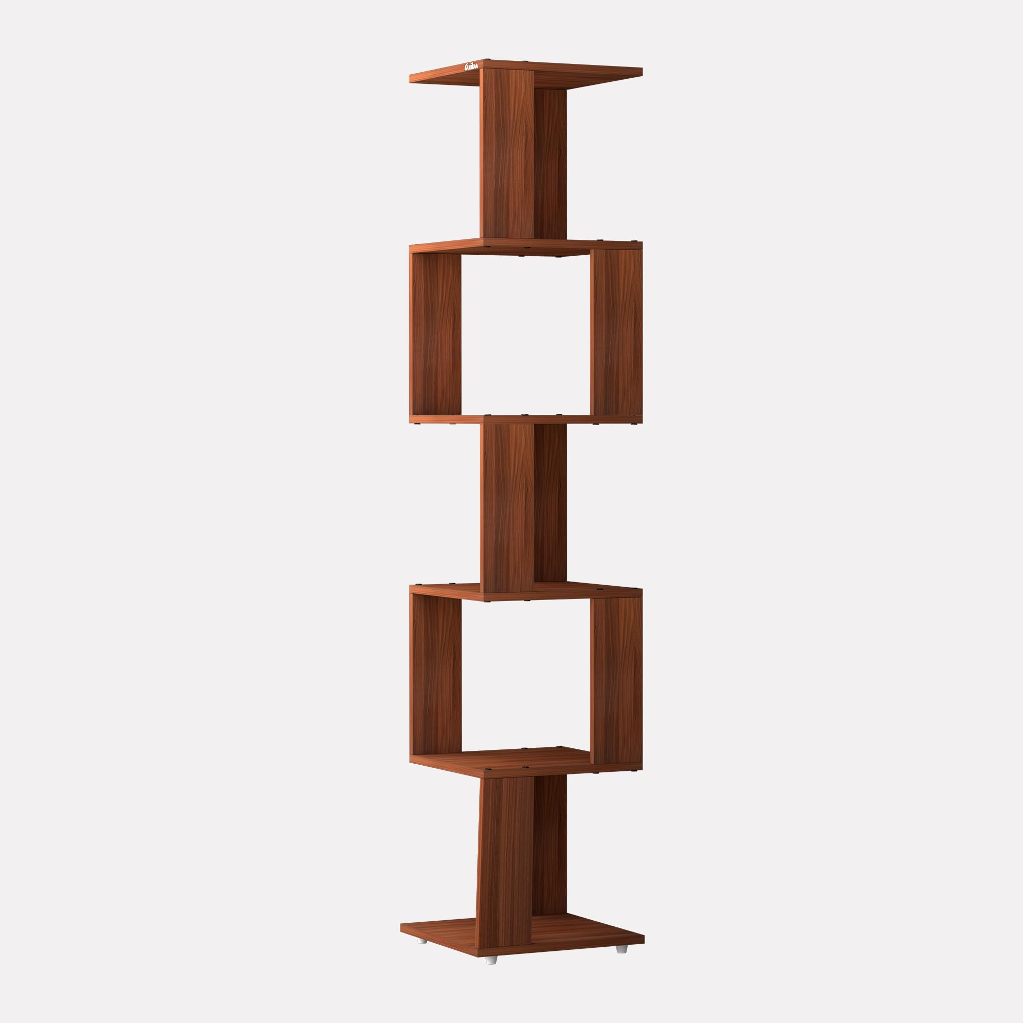 Anikaa Aria Engineered Wooden Corner Floor Standing Rack Shelf