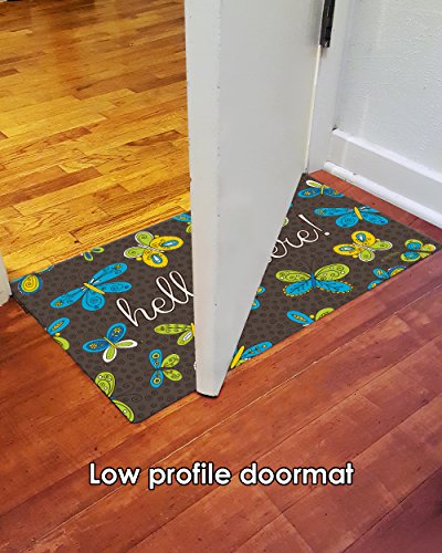Toland Home Garden 800347 Brilliant Hello Welcome Door Mat, 18X30 Inch, Butterfly Outdoor Doormat thumb #4
